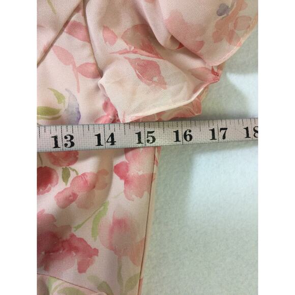 AW BRIDAL 0 XS Peach Blossom floral Breeze pink Celia formal maxi dress NEW 0b10 - Picture 6 of 9